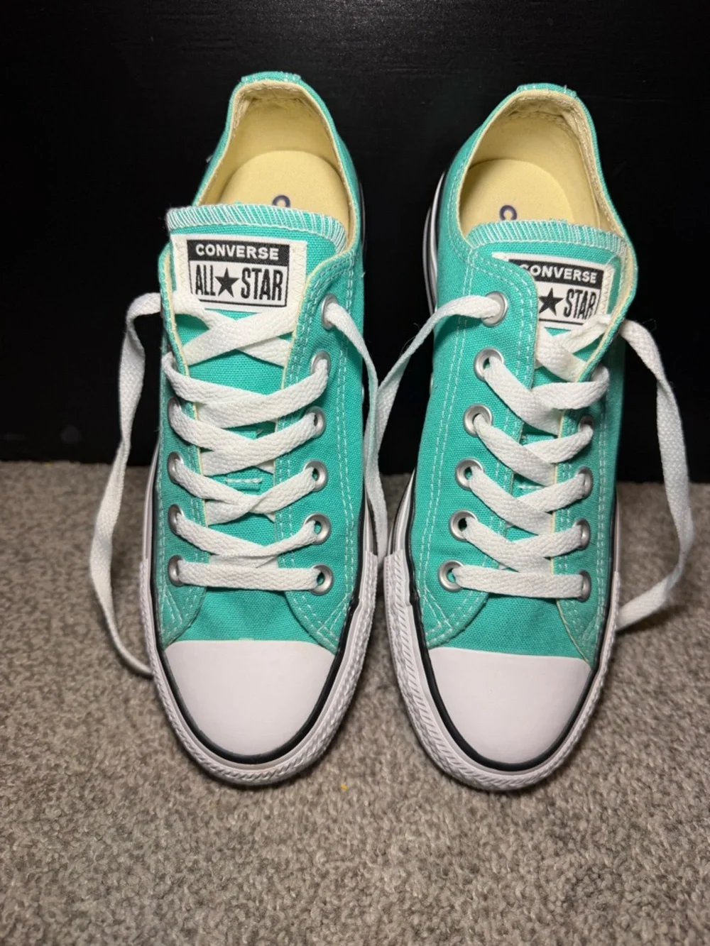 Converse Low Top Sneakers - Teal with White - Picture 12 of 14